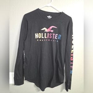 Hollister Crew Neck Sunset Colors Long Sleeve Size Medium